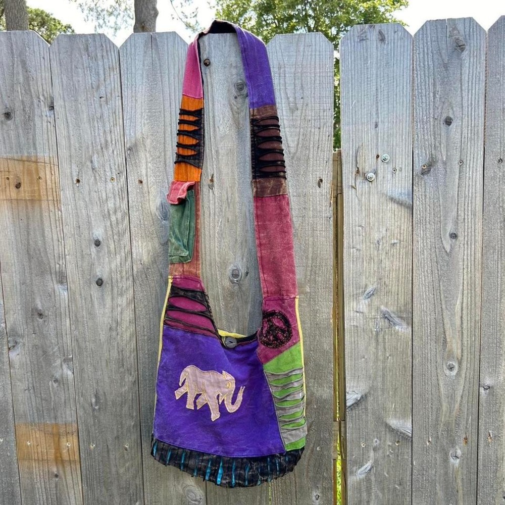 Patchwork boho y2k‎ hippy bag